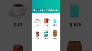 Learn Everyday Vocabulary: Food Containers and Packages in English