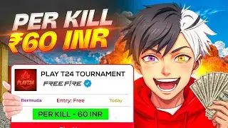 I Play Free Fire Per kill 60₹INR Tournament 😱