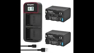 [KingMa] NP-F970 Replacement Batteries (two) and Dual LCD Display Charger for Sony Cameras - F970