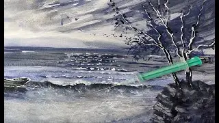 СУПЕР Идея! Как нанести маскирующую жидкость шприцем? How to apply masking fluid with a syringe.