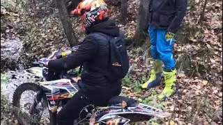 Закрытие мотосезона, эндуро, мотопрохват, застряли в овраге