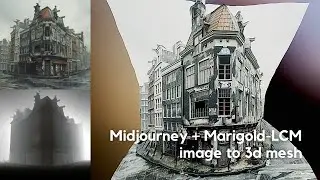 Midjourney generated Image into 3D using Depth Estimation - Marigold LCM / Stable Diffusion