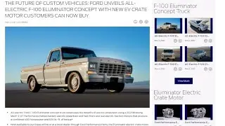 Ford F-100 Eluminator Lights It Up: EV-Crate Motors Produce 480-HP