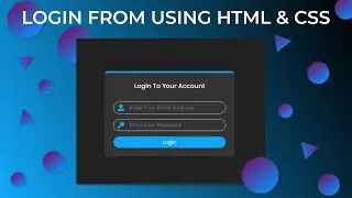 MODERN LOGIN FORM USING HTML & CSS | WEB DEVELOPMENT