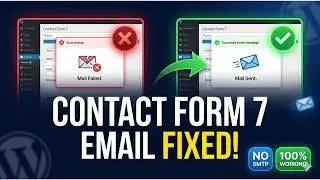 Fixed contact form 7 not sending email | contact form 7 - without smtp plugin (100% working method)