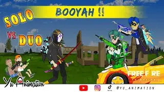 funny free fire animations, solo vs duo, important sure booyah