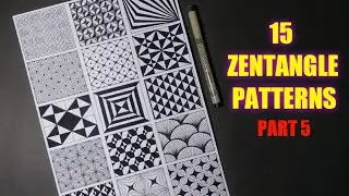 15 Zentangle Patterns | Part 5 | Tutorial