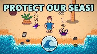 Cleaning up the Beach in my Marine Biologist RPG! | 