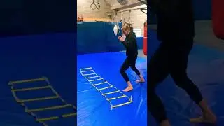Basic Agility Ladder Drill for Footwork #kickboxing #boxing #mma