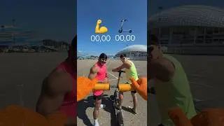 ❌💪🛴 Weightlifter vs Electric scooter | Who will be faster!? ⚡️