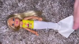 Mermaid tails made out of balloons for Barbie