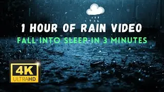 1 Hour Of Gentle Rain | Sleep into just 3 minutes | Medication (without music) Get stress free Sleep
