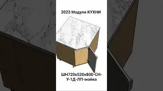 2023 Модули КУХНИ. ШН720х520х800-СН-У-1Д-ЛП-мойка.