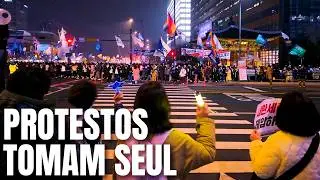 O QUE ESTÁ ACONTECENDO EM SEUL? PROTESTOS TOMAM AS RUAS!