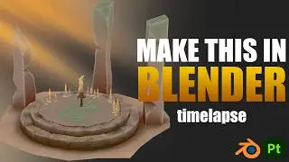 Creating a Stylized Sword Altar in Blender & Substance Painter | 3D Timelapse