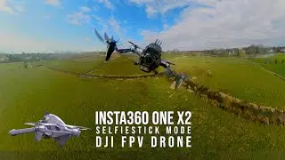 DJi FPV in selfiestick modus using Insta360 OneX2