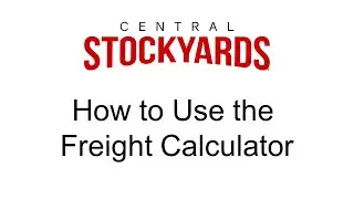 How to Use the Freight Calculator