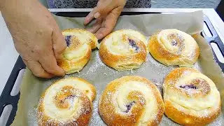 Какие же они вкусные,словами не передать!Плюшки с пудингом.