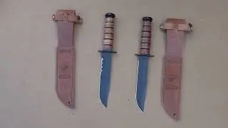 Check out the Ka-Bar USMC Fighter Plain 1217 and Serrated 1218 Knives