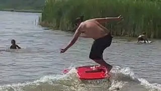 Skimboarding  - First BS-Shuvit -  Rahnsdorfer lake.