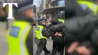 Police make arrests at pro-Palestinian protest in London