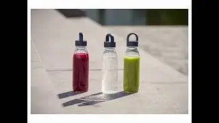 Water Bottle Blue 0.5 Liters IKEA 365, Durable Plastic Looks like glass  - IKEA Pakistan 03040417916