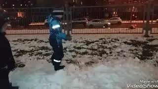 Сальто в снег! Паркур зимой часть 1...