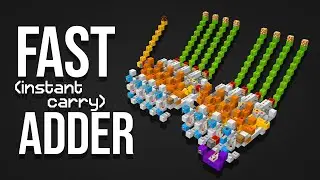 Minecraft: Repeaterless Instant Carry Adder + Improved XORs
