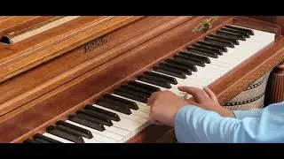 Son Tickling The Ivories On Old Piano!