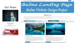 Landing Page in Bulma CSS Frame work | Website in Bulma | Bulma CSS Landing Page | Bulma Website