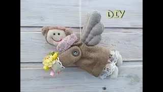 Ангелочек с букетом. Шью милого ангела.