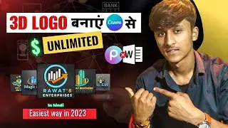 How to make 3D logo in Canva | How to make Free Professional logo in mobile For Youtube 2023 | Day-3