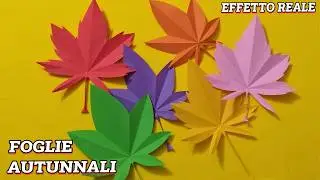 FOGLIE D'ALBERO DI CARTA, Semplice Origami, Gioco di Carta, Divertimento per i Bambini