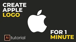 Adobe Illustrator Tutorial | How to create the Apple Logo for 1 minute with Image Trace.