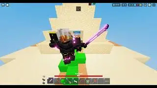 Playing on roblox bedwars