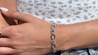 צמיד יהלומים וספירים יוקרתי אופנתי