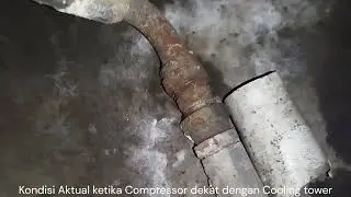 The screw compressor is severely rusted due to incorrect placement of the machine