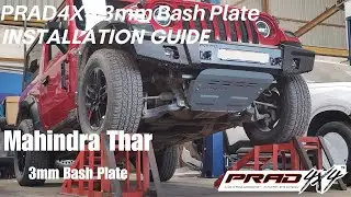 PRAD4x4™ 3mm Bash Plate - Mahindra Thar | Installation Guide