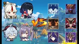 Genshin Impact : Liyue Character vs All Weekly Boss (Co-Op)