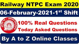 RRB NTPC Exam Analysis 2021 | RRB NTPC 06 February 2021 1st Shift Asked Question | RRB Exam Review