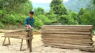 Harvest Bananas, Installing Electricity To The Farm, Planing Wood Planks