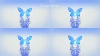 Blue butterfly intro over thousand times 