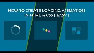 How to create loading animation in HTML & CSS[easy]