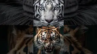 wite tiger vs  Nile crocodile, tiger, cacuren shapart 