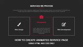 service section with html css | our services section design using html and css hover | am webtech