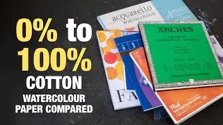 Cotton Watercolour Paper Comparison: 0 v 25 v 50 v 100%
