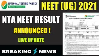 NEET 2021 Result Announced By NTA !! #neetresult2021 #shorts #short