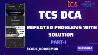TCS DCA MOST REPEATED CODING QUESTION |CODE DORAEMON|TCS DCA NINJA TO DIGITAL|TCS ELEVATE WINGS 
