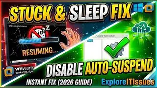 How to Fix Auto Suspended Issue on VM in Vmware Workstation Guide 2026 | Auto Suspend Issue Fix