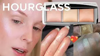 HOURGLASS Highlighter Palette | Ambient Metallic Strobe Lighting Palette | Swatches, Makeup Looks...